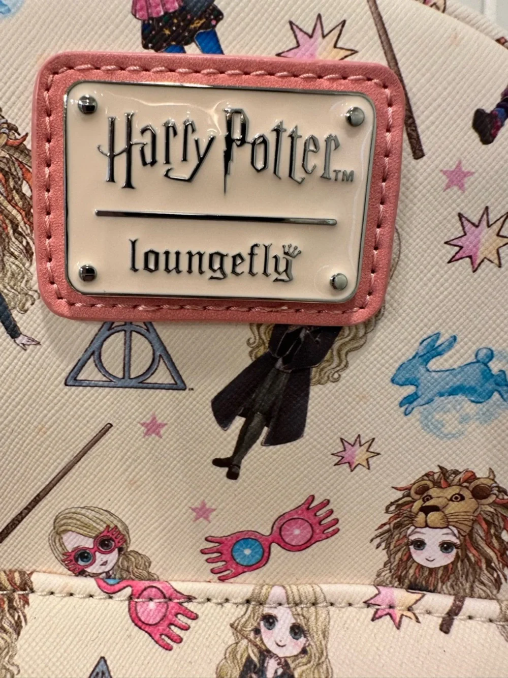 Harry Potter Loungefly Backpack - Luna Lovegood Character Print NWOT Whimsical